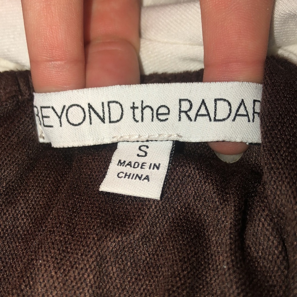 Faux Suede Tie Back Crop Top - Picture 6 of 7